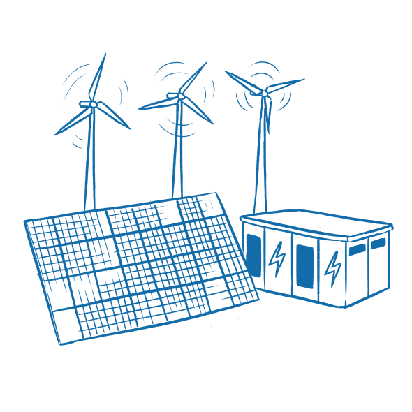 Grid connection to offtakers